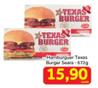 Shibata Supermercados Hamburguer Texas Burger Seara - 672g oferta