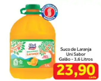 Shibata Supermercados Suco de Laranja Uni Sabor Galão-3,6 Litros oferta