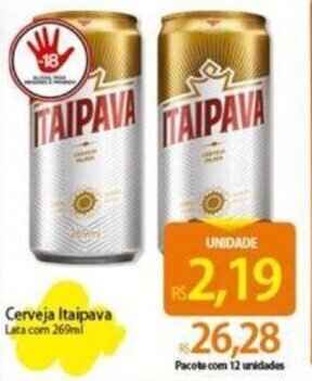 Atacadão Cerveja Itaipava Lata com 269ml oferta