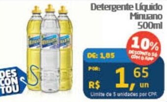 Tenda Atacado Detergente Líquido Minuano 500ml oferta