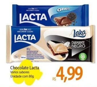 Chocolate Lacta Vários sabores Unidade com 80g