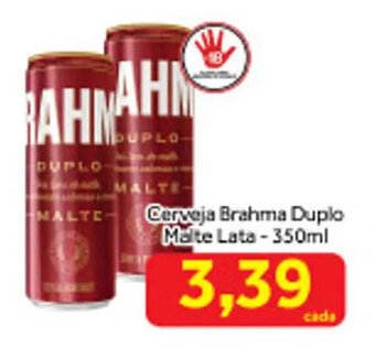 Shibata Supermercados Cerveja Brahma Duplo Malte Lata-350ml oferta