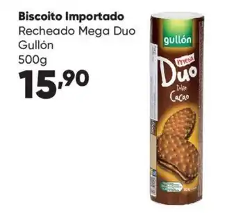 Zaffari Biscoito Importado Recheado Mega Duo Gullón 500g oferta