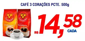 CAFÉ 3 CORAÇÕES PCTE. 500g