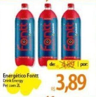 Atacadão Energético Fontt Drink Energy Pet com 2L oferta