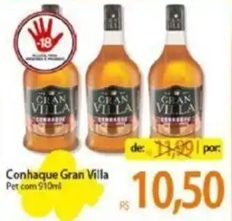 Atacadão Conhaque Gran Villa Pet com 910ml oferta