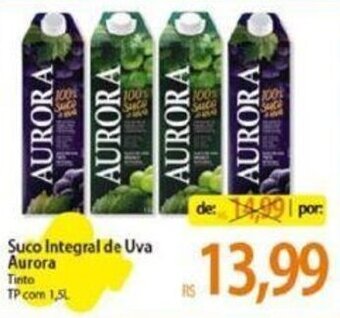 Atacadão Suco Integral de Uva Aurora Tinto Tp com 1.5L oferta