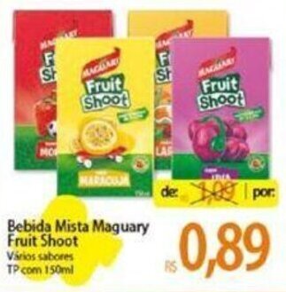 Atacadão Bebida Mista Maguary Fruit Shoot Vários sabores TP com 150ml oferta