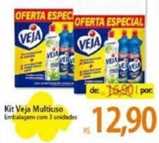 Atacadão Kit Veja Multiuso Embalagem com 3 unidades oferta