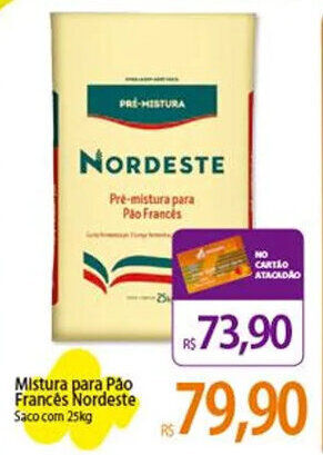 Atacadão Mistura para Pão Francês Nordeste Saco com 25kg oferta