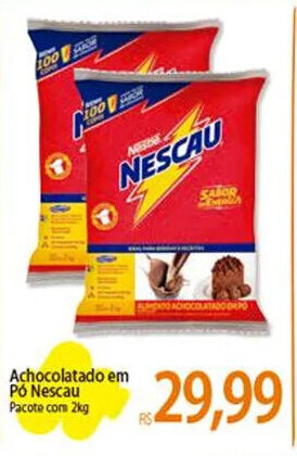 Atacadão Achocolatado em Pó Nescau Pacote com 2kg oferta