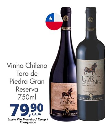 Delta Supermercados Vinho Chileno Toro de Piedra Gran Reserva 750ml oferta