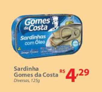 Nacional Sardinha Gomes da Costa 125g oferta