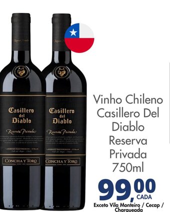 Delta Supermercados Vinho Chileno Casillero Del Diablo Reserva Privada 750ml oferta