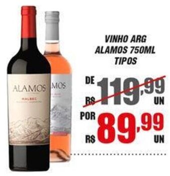 Violeta Supermercados VINHO ARG ALAMOS 750ML TIPOS oferta