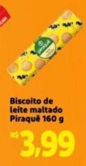 Extra Supermercado Biscoito de leite maltado Piraque 160 g oferta