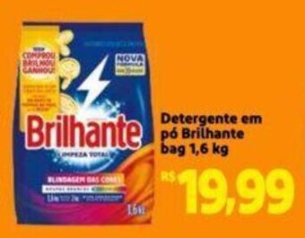 Detergente em pó Brilhante bag 1,6 kg