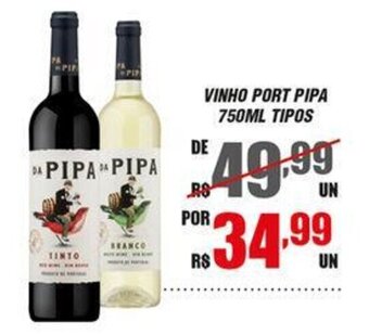Violeta Supermercados VINHO PORT PIPA 750ML TIPOS oferta