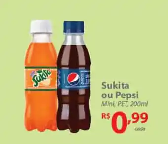 Nacional Sukita ou Pepsi 200ml oferta