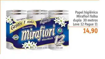 Sonda Papel Higiênico Mirafiori Folha Dupla 30 Metros Leve 12 Pague 11 oferta
