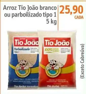 Sonda Arroz Tio João Branco Ou Parboilizado Tipo 1 5kg oferta