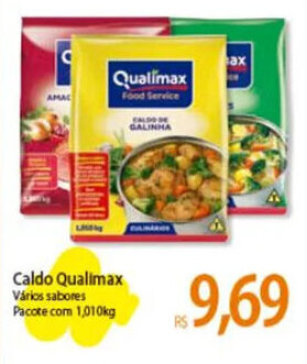 Atacadão Caldo Qualimax Vários sabores Pacote com 1,010kg oferta