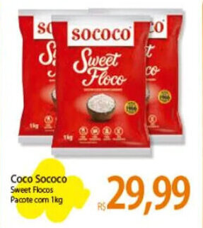 Coco Sococo Sweet Flocos Pacote com 1kg