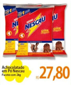 Atacadão Achocolatado em Pó Nescau Pacote com 2kg oferta