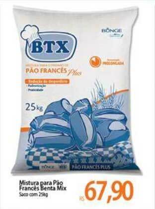 Mistura Para Pão Francês Benta Mix 25kg