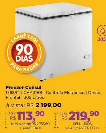 Lojas TaQi Freezer Consul oferta