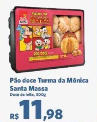 Sam's Club Pão doce Turma da Mônica Santa Massa Doce de leite, 300g oferta