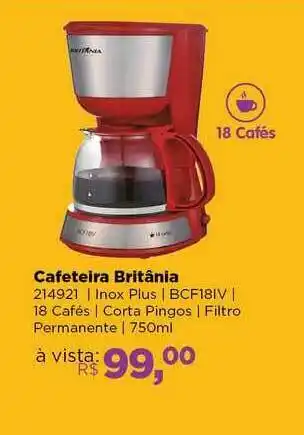 Lojas TaQi Cafeteria Britânia oferta