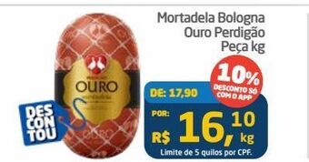 Tenda Atacado Mortadela bologna ouro perdigão peça kg oferta