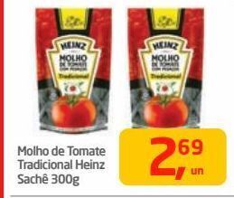 Tenda Atacado Molho de tomate tradicional heinz sachê 300g oferta