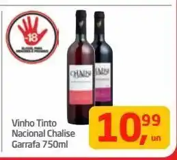 Tenda Atacado Vinho tinto nacional chalise garrafa 750ml oferta