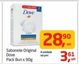 Tenda Atacado Sabonete original dove pack 8un x 90g oferta