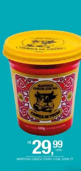Manteiga cabeça touro c/sal 500g pt