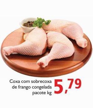 Supermercados ABC Coxa com sobrecoxa de frango congelada pacote kg oferta
