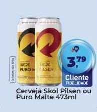 Tonin Superatacado Cerveja skol pilsen ou puro malte 473ml oferta