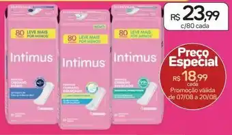 Drogal Protetor diário intimus c/80 unid. oferta