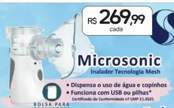 Drogal Aparelho inalador/nebulizador portátil mesh microsonic oferta
