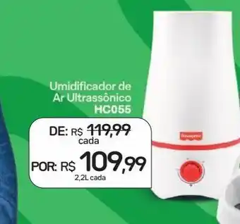 Umidificador ultrassônico fisher price hc055 2,2l