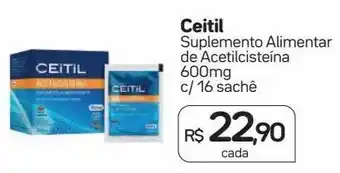Ceitil suplemento alimentar de acetilcisteína 600mg c/ 16 sachê