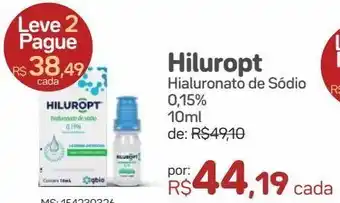 Drogal Hiluropt hialuronato de sódio 0,15% 10ml oferta