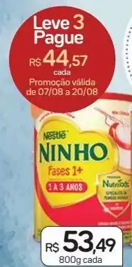 Drogal Fórmula infantil ninho fases 1+ 800g oferta