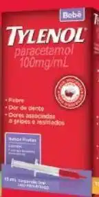 Drogal Analgésico tylenol bebê líquido 15ml oferta