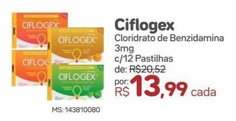 Drogal Ciflogex cloridrato de benzidamina 3mg c/12 pastilhas oferta