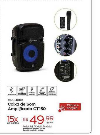 Ibyte Caixa De Som Amplificada Gt150 oferta