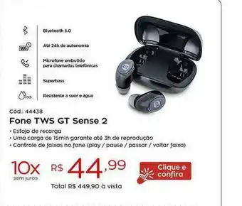 Fone Tws Gt Sense 2