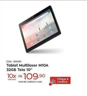Ibyte Tablet Multilaser M10a 32gb Tela 10'' oferta